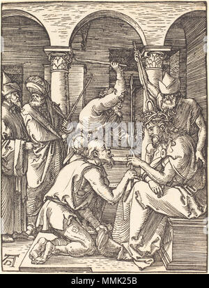 R -20101022-0022.jpg Albrecht Dürer (1471 - 1528), Christus mit Dornen gekrönt, wahrscheinlich C. 1509/1510, Holzschnitt, Rosenwald Sammlung Albrecht Dürer - Christus gekrönt mit Dornen (NGA 1943.3. 3650) Stockfoto