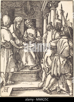 R -20101022-0023.jpg Albrecht Dürer (1471 - 1528), Pilatus wäscht seine Hände, wahrscheinlich C. 1509/1510, Holzschnitt, Rosenwald Sammlung Albrecht Dürer - Pilatus wäscht seine Hände (NGA 1943.3. 3652) Stockfoto
