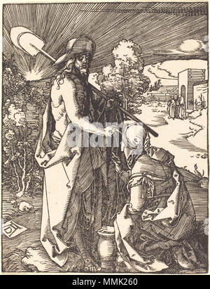 R -20101022-0035.jpg Albrecht Dürer (1471 - 1528), Noli Me Tangere, wahrscheinlich C. 1509/1510, Holzschnitt, Rosenwald Sammlung Albrecht Dürer - Noli Me Tangere (NGA 3663) 1943.3. Stockfoto