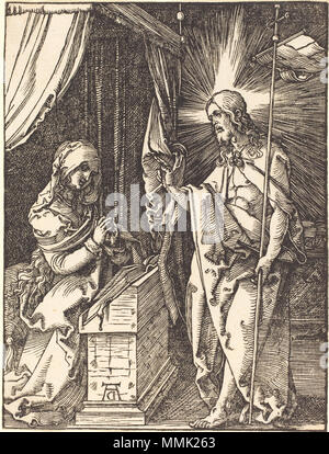 R -20101022-0037.jpg Albrecht Dürer (1471 - 1528), Christus zu seiner Mutter, wahrscheinlich C. 1509/1510, Holzschnitt, Rosenwald Sammlung Albrecht Dürer - Christus Erscheinen zu seiner Mutter (NGA 1943.3. 3662) Stockfoto