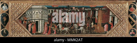 . Cassone a l bergello. 15. Jahrhundert. Giovanni Toscani Giovanni Toscani, cassone a l bergello Stockfoto