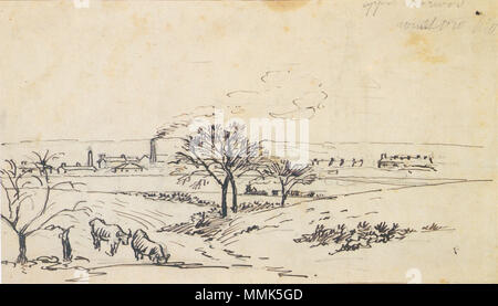 Ansicht vom oberen Norwood Camille Pissarro - Ansicht von Upper Norwood Stockfoto