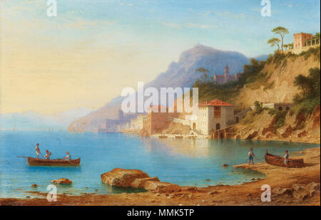 Carl Morgenstern - Blick auf die Küste von Amalfi (1867) Stockfoto