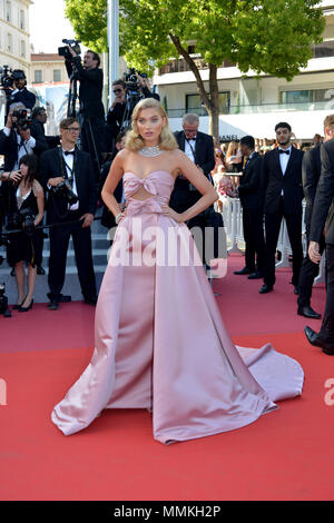 Cannes, Frankreich. 12. Mai 2018. 71. Filmfestival in Cannes 2018, rot Teppich Film "Mädchen der Sonne'. Im Bild: Elsa Hosk Credit: Unabhängige Fotoagentur Srl/Alamy leben Nachrichten Stockfoto