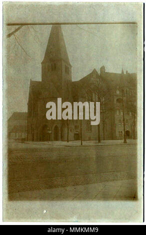 . English: Ansichtskarte um 1920 der Adventkirche heute Danziger Straße Berlin. ca. 1920. Bildschirmfoto Autor unbekannt 1 0 Berlin Adventskirche 1920 Stockfoto