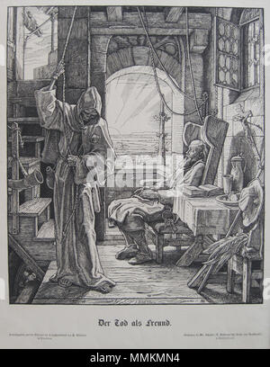 . Français: Gravure sur Bois d'Alfred Rethel publiée à Düsseldorf en 1851. 19 August 2015, 14:49:06. Mathieu Bertola/Vtt de la Ville de Strasbourg 37 Alfred Rethel, Der Tod als Freund, Gravure sur Bois, 1851 Stockfoto