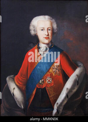 Deutsch: Herzog Ernst August II. Konstantin von Weimar - Eisenach (1737-1758). 18. Ernst August II. (Weimar - Eisenach) @ Schloss Tiefurt Stockfoto