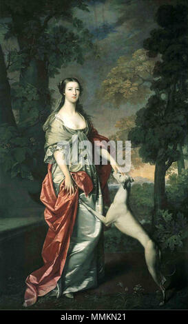 Porträt von Elizabeth Gunning, Herzogin von Hamilton (1733-1790). 1752/53. Elizabeth Gunning, 02. Stockfoto