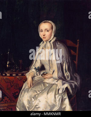 . Anhänger der Datei: George van der Mijn - Portret van Cornelis Ploos van Amstel (1726-1798).jpg Elisabeth Troost (1730-1790), echtgenote Ploos van Cornelis van Amstel * Öl auf Leinwand 54,7 x 45,7 cm * * B . l unterzeichnet.: G. van der Mijn. 1748 (4. und 8. nicht durch seine eigene Hand) George van der Mijn 001 Stockfoto