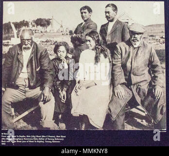 Chatham Inseln Menschen. 1910. Chatham Inseln Foto, 1910, Canterbury Museum, 2016-01-27 Stockfoto