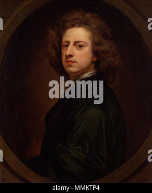 Von Sir Godfrey Kneller, Bt, Öl auf Leinwand, vorgetäuschte oval, 1685 Godfrey Kneller Selbstportrait Stockfoto