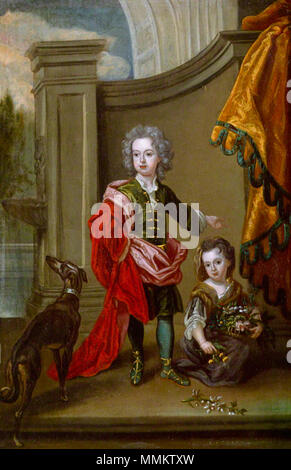 . Englisch: Richard Boyle, 3rd Earl of Burlington (1694-1753) und seine Schwester Lady Jane Boyle (gestorben 1780). Nach Sir Godfrey Kneller, Bt, Öl auf Leinwand, (um 1700) Richard und Jane Boyle Stockfoto