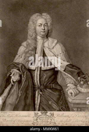 Von Johannes Faber Jr, verkauft von George Hopkinson, nachdem Michael Dahl, Mezzotint, 1745 3 rdLordCraven Stockfoto