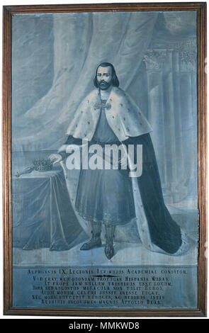 . Español: Retrato imaginario del Rey Alfonso IX de León (1171-1230). Alfonso IX de León. zwischen 1858 und 1861. Alfonso IX. Isidoro Celaya, 01. Stockfoto