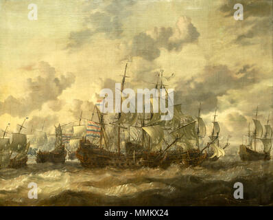 . Målningen Fyradagarslaget (1-4 August 1666) av Abraham Storck ich Tavelgalleriet. 11. Juni 2012. Holger Motzkau Hallwylska museet 2012, tavelgalleriet von Holger Motzkau 38 Stockfoto
