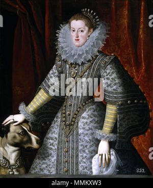 Portrait von Margarete von Österreich, Königin von Spanien (1584-1611). 1609. Margarete von Österreich 1609 Stockfoto