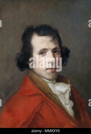 Portrait von Antonio Canova, Büste Länge, trug einen Mantel. 18. Hugh Douglas Hamilton - Porträt von Antonio Canova Stockfoto