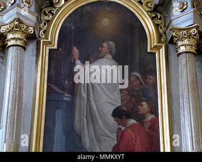 . Français: Elsass, Bas-Rhin, Église St Martin de Fessenheim-le-Bas (IA 67005527). Autel secondaire (XVIIIe): Dieses Objekt befindet sich in der Basis Palissy, Datenbank der Französische Möbel Erbe des französischen Kulturministeriums indiziert, unter der Referenz IM 67009483. Brezhoneg | Deutsch | English | Español | English | Deutsch | Français | Magyar | Italiano | Plattdüütsch | Português | +/- Tableau 'Saint-Martin" (Michel OSTER, huile sur toile, 90 cm de Haut, 1830): Dieses Objekt befindet sich in der Basis Palissy, Datenbank der Französische Möbel Erbe des französischen Kulturministeriums indiziert, unter der r Stockfoto