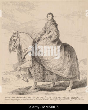 Francisco de Goya nach Diego Velázquez, Isabel de Borbón, Spanisch, 1746 - 1828, 1778, Radierung und Kaltnadel, Rosenwald Collection Goya - Isabel de Borbón Stockfoto