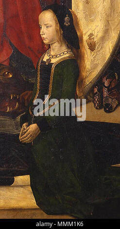 English: Portinari-Altar, Gesamtansicht. 1476-1478. Hugo van der Goes004 Detail2 Stockfoto