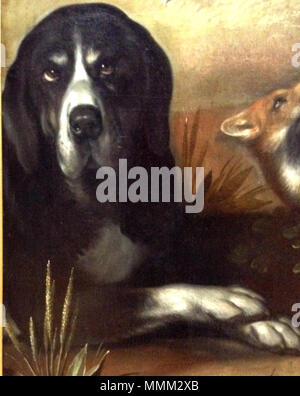 Der Fall des Menschen (Detail). 1592. Cornelis Cornelisz. van Haarlem - der Fall der Mensch - Hund (Detail) Stockfoto