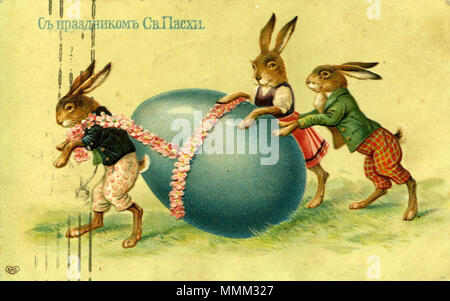 . Englisch: Alte Russische Ostern Postkarte. Vor 1917. Unbekannt 15 23. Alte russische Ostern Postkarte Stockfoto