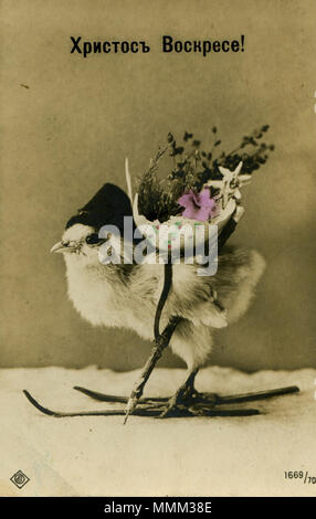 . Englisch: Alte Russische Ostern Postkarte. Vor 1917. Unbekannt 4 11. Alte russische Ostern Postkarte Stockfoto