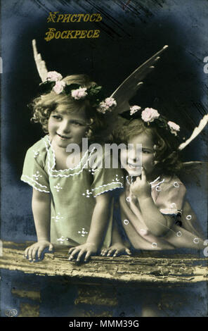 . Englisch: Alte Russische Ostern Postkarte. Vor 1917. Unbekannt 4 13. Alte russische Ostern Postkarte Stockfoto