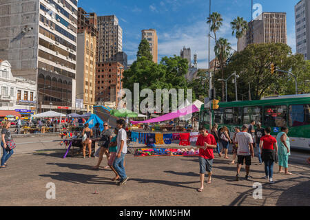 Tägliche Markt im Zentrum von Porto Alegre, Rio Grande do Sul, Brasilien, Lateinamerika Stockfoto