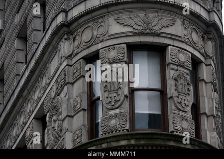 Das Flatiron Building in der Nähe von Madison Square Park und dem Flatiron District in Manhattan, New York City Stockfoto