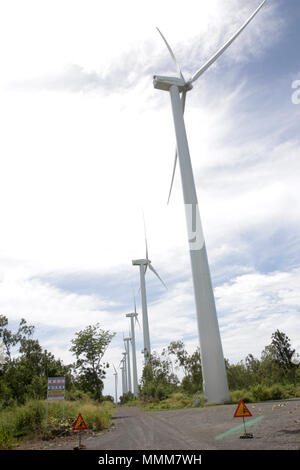 La première centrale Windkraft Uranreserven à Bras d'Eau Stockfoto