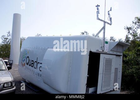 La première centrale Windkraft Uranreserven du Pays, à Bras-d'Eau. Il a ainsi annoncé la Mise en Opération de plusieurs Fermes photovoltaïques. Stockfoto