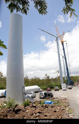 La première centrale Windkraft Uranreserven du Pays, à Bras-d'Eau. Il a ainsi annoncé la Mise en Opération de plusieurs Fermes photovoltaïques. Stockfoto