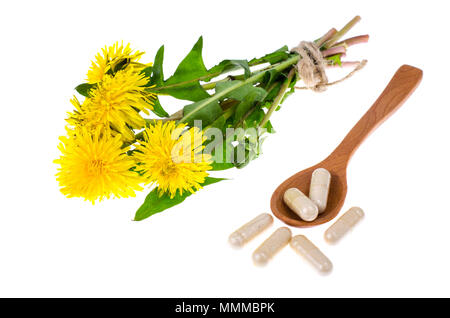 Pflanzliche pflanzliche Kapseln, Pillen in der Medizin, Konzept der gesunden Lebensweise. Studio Foto Stockfoto