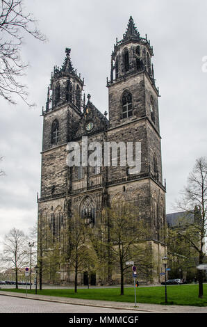 Magdeburger Dom, der offiziell als die Kathedrale der Heiligen Katharina und Maurice, einem protestantischen Kathedrale, das älteste gotische Kathedrale in Deutschland. Stockfoto