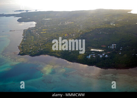 Luftaufnahme der Insel Wallis, Wallis und Futuna, Süd Pazifik Stockfoto