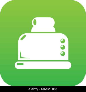 Toaster Symbol grün Vektor stehlen Stock Vektor