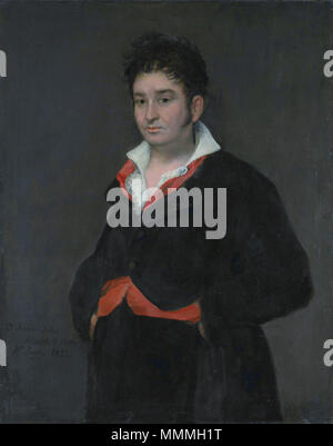 Don Ramón Satué (1765-1824), von Francisco José de Goya y Lucient English: Porträt des Don Ramón Satué (1765-1824). Englisch: Porträt von Don Ramón Satué (1765-1824). Nederlands: Portret van Don Ramón Satué (1765-1824). Alternative Titel: Nederlands: Portret van Don Ramón Alcade Satué, de Corte (zie www.verenigingrembrandt.nl). 1823. Goya Don Ramon Satue Stockfoto