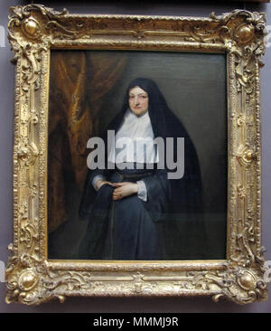 . Italiano: Louvre, pittura fiamminga e olandese Die Infantin Isabella Clara Eugenia, Regentin der Niederlande. 15 November 2013, 09:39:00 Uhr. Sailko 52 Antoon van Dyck, Infantin Isabella - Clara-augenia d'Austria, reggente dei Paesi Bassi, con l'abito delle Clarisse (da Rubens), 1628-29. Stockfoto