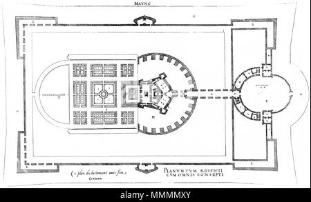 . Englisch: Gravur von Le Premier Volumen des plus excellents Bastiments de France von Jacques ich Androuet du Cerceau. Allgemeine Plan des Château de Maulnes-en-Tonnerrois. 1576. Ich Jacques Androuet du Cerceau (1510-1585) Alternative Namen Jacques Androuet; Jacques Androuet du Cerceau l'Ancien; Jacques Androuet Du Cerceau; Jacques Androuet DuCerceau; Jacques Androuet Ducerceau Beschreibung des französischen Architekten, Kupferstecher und Verfasser der Vater von Baptiste Androuet du Cerceau Vater von Jacques II Androuet du Cerceau Datum der Geburt / Tod 1510 oder 1512 Januar 1584 Ort der Geburt/Dea Stockfoto