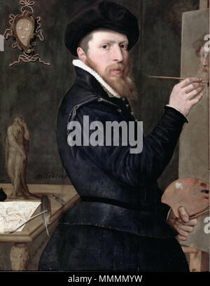 Isaac Claesz van Swanenburg, Isaac Claesz van Swanenburg Selbstportrait.. 1568. Isaac Claesz van Swanenburg Stockfoto