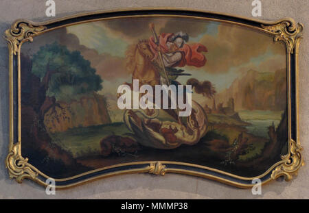 . Français: Elsass, Haut-Rhin, Ammerschwihr, Église Saint-Martin (XVIe) (PA 68000716 00085325, IA) Tableau t-Georges terrassant le Dragon' (XIX): Dieses Objekt ist classé Monument Historique in der Basis Palissy, Datenbank der Französische Möbel Erbe des französischen Ministeriums für Kultur, unter den Referenzen PM 68000603 und 68007077. Brezhoneg | Deutsch | English | Español | English | Deutsch | Français | Magyar | Italiano | Plattdüütsch | Português | +/-. 1. September 2014. © Ralph Hammann - Wikimedia Commons Ammerschwihr StMartin 51 Stockfoto