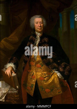 John burnaby (1701-1774), deutscher Botschafter in Bern. 1750. Handmann, Burnaby, New Walk Museum & Art Gallery, Leicester Stockfoto