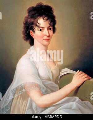 . Englisch: Frau von Wolfgang Amadeus Mozart Portrait von Constanze Mozart. 1802. Costanze Mozart von Hanson 1802 Stockfoto