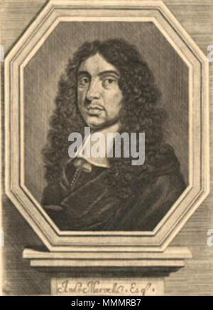 . Gravieren von Andrew Marvell. 1681 oder früher. Unbekannt 45 Andrew Marvell Gravur Stockfoto