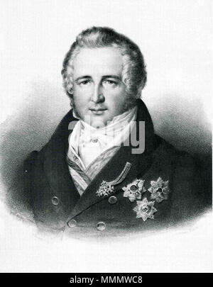 Français: Duc Prosper-ludwig d'Arenberg (*). Français: XIXe siècle. 55 Prosper-ludwig d'Arenberg (*) Stockfoto