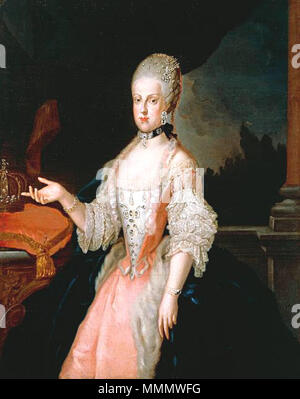 Portrait von Maria Carolina von Österreich (1752-1814). 1770. Liani - Maria Carolina Österreichs, Museo Campano Stockfoto