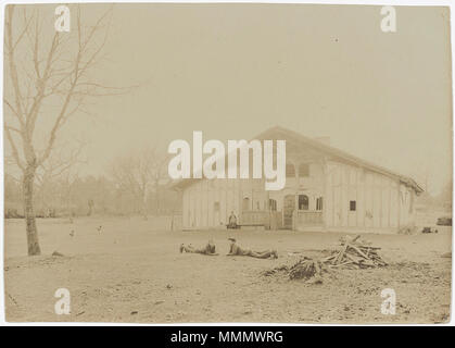 . Français: Reproduktion numérique d'un tirage Positif argentique de Félix Arnaudin figurant à la Maison de Tartas Sabre Vers 1907 (12,2 x 17,3 cm). . {{[1907]}}. Félix Arnaudin 57 Arnaudin Maison de Tartas-Le Mineur (Sabre) (1907) Stockfoto