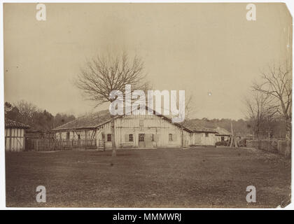 . Français: Reproduktion numérique d'une / de Félix Arnaudin figurant une Maison landaise Vers le Muret Vers 1907 (13 x 18 cm). . {{[1907]}}. Félix Arnaudin 57 Arnaudin Maison landaise (1907) Stockfoto