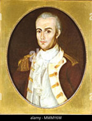 . Portrait von Augustin de Macarty, Militär, Bürgermeister von New Orleans, und Bruder von Eugène de Macarty. . Ca. 1810 n. Nicht 64 AugustinDeMacarty gutgeschrieben Stockfoto